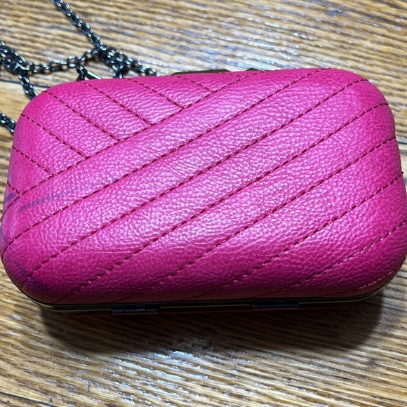 Mystique pink bag and black evening bag.  Both have chain straps. - Picture 5 of 9